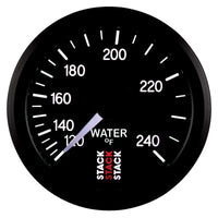 Autometer Stack 52mm 120-240 Deg F 1/2in Npt (M) Mechanical Water Temp Gauge - Black - My Store
