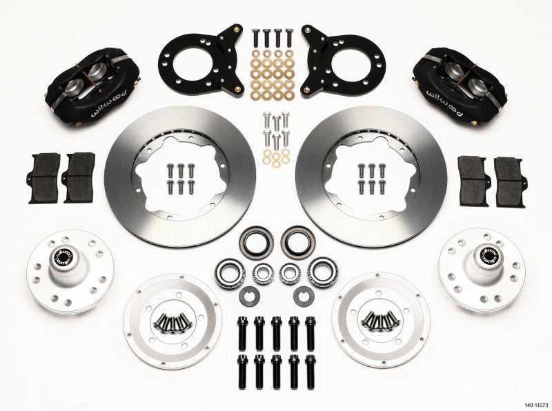 Wilwood Forged Dynalite Front Kit 11.00in 1970-1973 Mustang Disc & Drum Spindle - Mammoth Racing -