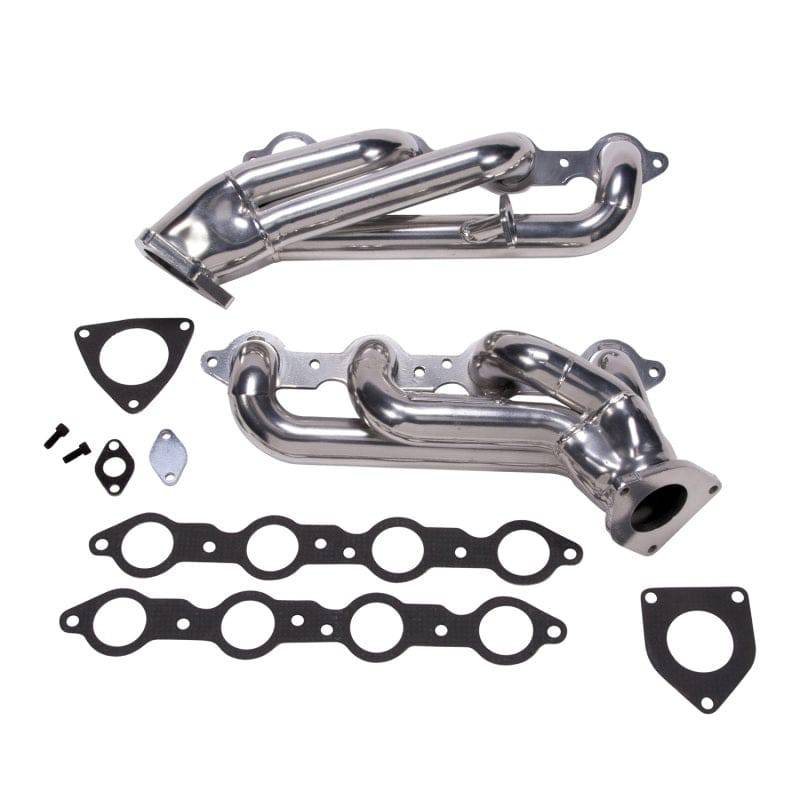 BBK 99-04 GM Truck SUV 6.0 Shorty Tuned Length Exhaust Headers - 1-3/4 Silver Ceramic - Mammoth Racing -