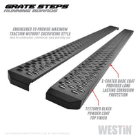 Westin Grate Steps Running Boards 90 in - Textured Black - Mammoth Racing -