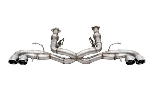 Corsa 2020 Corvette C8 3in Xtreme Cat-Back Exhaust 4.5in Pol Quad Tips - Deletes stock AFM Valve - Mammoth Racing -