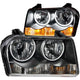 ANZO 2005-2010 Chrysler 300 Crystal Headlights w/ Halo Black (CCFL) - Mammoth Racing -