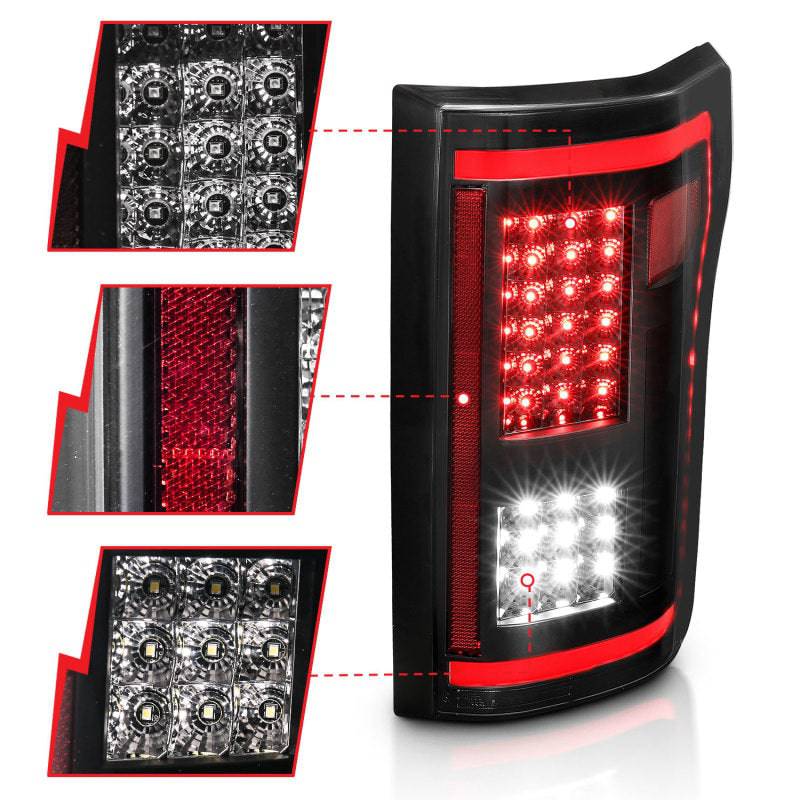 ANZO 15-17 Ford F-150 LED Taillights - Smoke - My Store
