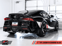 AWE 2020 Toyota Supra A90 Non-Resonated Touring Edition Exhaust - 5in Diamond Black Tips - My Store