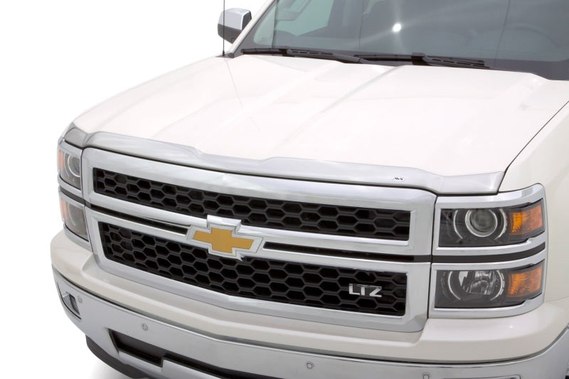 AVS 14-15 Chevy Silverado 1500 Aeroskin Low Profile Hood Shield - Chrome - Mammoth Racing -