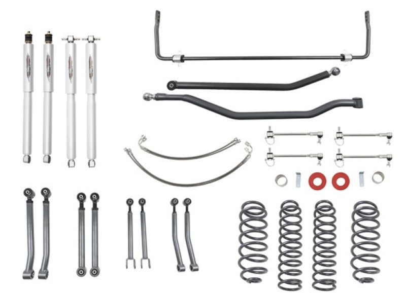 Belltech 07-17 Jeep Wrangler Rubicon Unlimited JK 4dr 4in Trail Perf Lift Kit w/ Rear Sway Bar - Mammoth Racing -