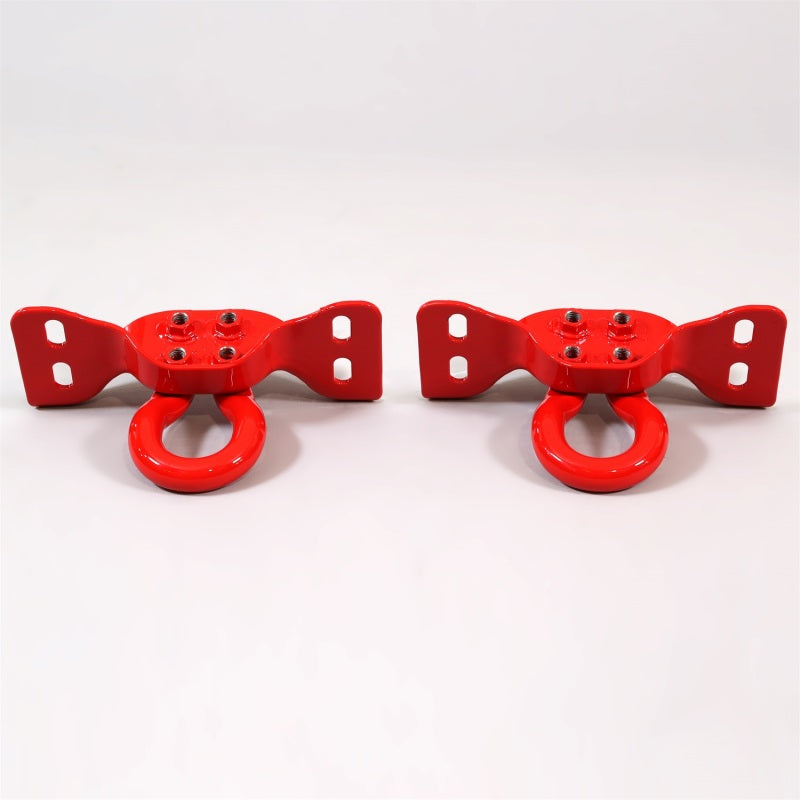Ford Racing 17-22 Super Duty Tow Hooks - Red (Pair) - Mammoth Racing -