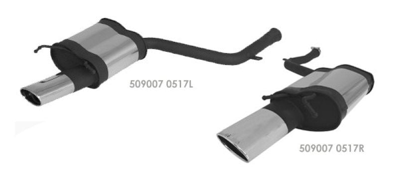 Remus 2007 Mercedes C-Class W204 Sedan Axle Back Exhaust - Mammoth Racing -