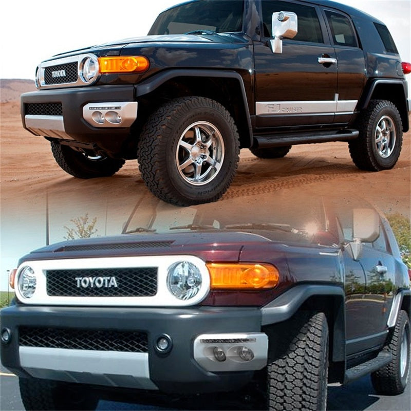 Spyder Toyota FJ Cruiser 07-14 Fog Lights W LED Daytime Running Lights w/swch- Clear FL-DRL-TFJ07-C - Mammoth Racing -