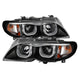 Spyder BMW E46 3-Series 02-05 4DR Projector Headlights 1PC 3D Halo Blk PRO-YD-BMWE4602-4D-3DDRL-BK - Mammoth Racing -