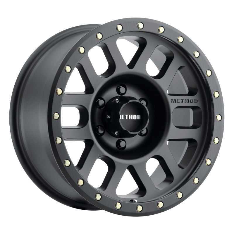 Method Mr309 Grid 17x8.5 0mm Offset 6x5.5 108mm CB Matte Black Wheel - Mammoth Racing -