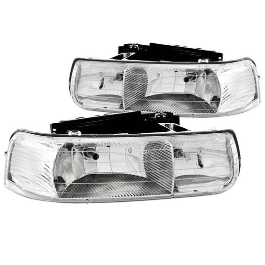 ANZO 1999-2002 Chevrolet Silverado 1500 Crystal Headlights Chrome - My Store