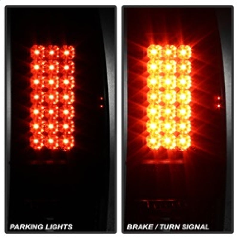 Spyder Ford Super Duty 08-15 LED Tail Lights Black ALT-YD-FS07-LED-BK - Mammoth Racing -