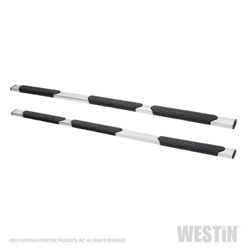Westin 99-16 Ford F-250/350/450/550 Crew Cab 6.75ft. Bed R5 M-Series W2W Nerf Step Bars - Polish SS - Mammoth Racing -