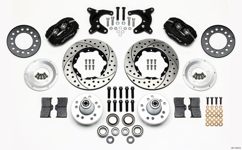 Wilwood Forged Dynalite Front Kit 11.00in Drilled 65-72 CDP A Body - 10in Drum - Mammoth Racing -