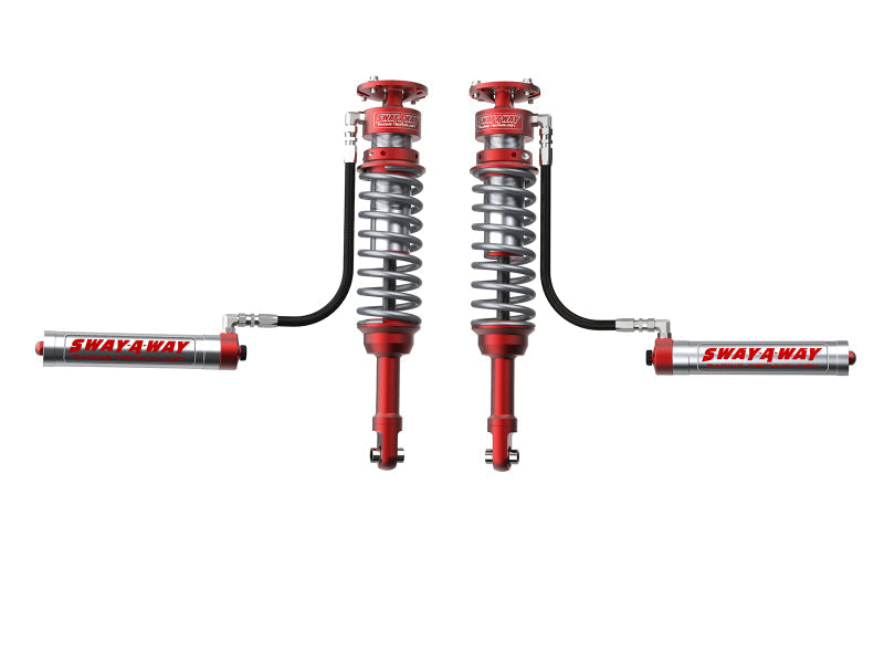 aFe Sway-A-Way 10-14 F150/Raptor 6.2L 3.0 Front Coilover Kit w/ Remote Reservoirs and Compr Adjuster - Mammoth Racing -