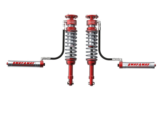 aFe Sway-A-Way 10-14 F150/Raptor 6.2L 3.0 Front Coilover Kit w/ Remote Reservoirs and Compr Adjuster - Mammoth Racing -