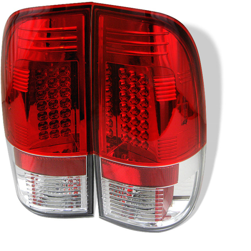 Spyder Ford F150 side 97-03/F250/350 Duty 99-07 LED Tail Lights Red Clear ALT-YD-FF15097-LED-RC - Mammoth Racing -