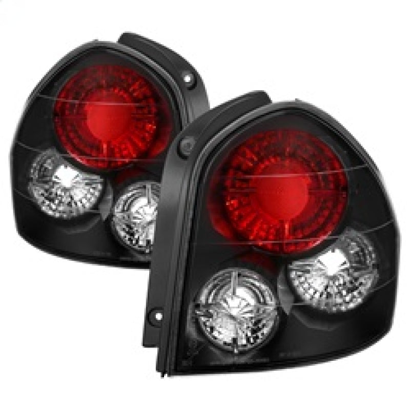 Spyder Hyundai Santa Fe 01-06 (01-04 Model use 3 Bulbs only)Euro Tail Lights Blk ALT-YD-HYSF01-BK - Mammoth Racing -
