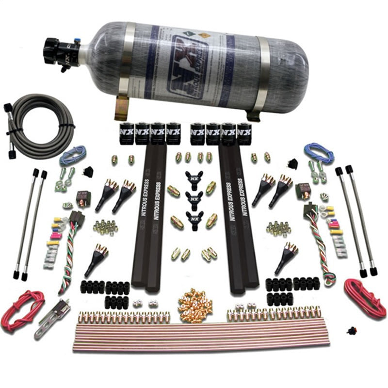 Nitrous Express 6 Cyl SX2 Dual Stage Nozzle Nitrous Kit w/12lb Bottle - My Store