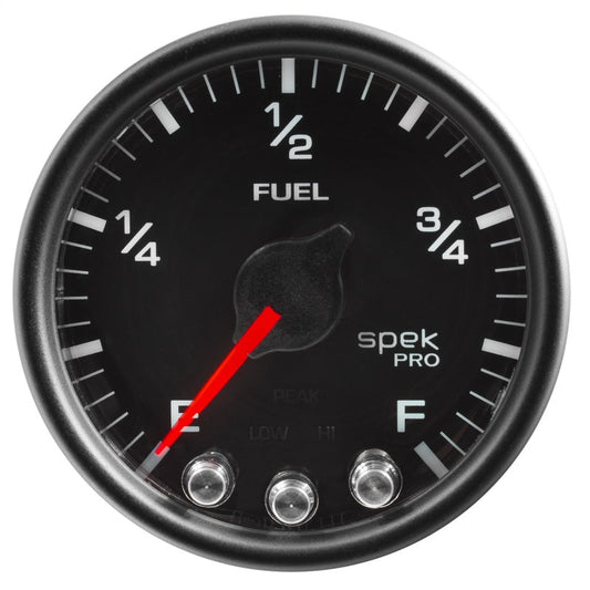 Autometer Spek-Pro Gauge Fuel Level 2 1/16in 0-270 Programmable Blk/Blk - My Store