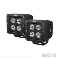 Westin HyperQ LED Auxiliary Lights 3in x 3in cube 20w Flood - Black - Mammoth Racing -