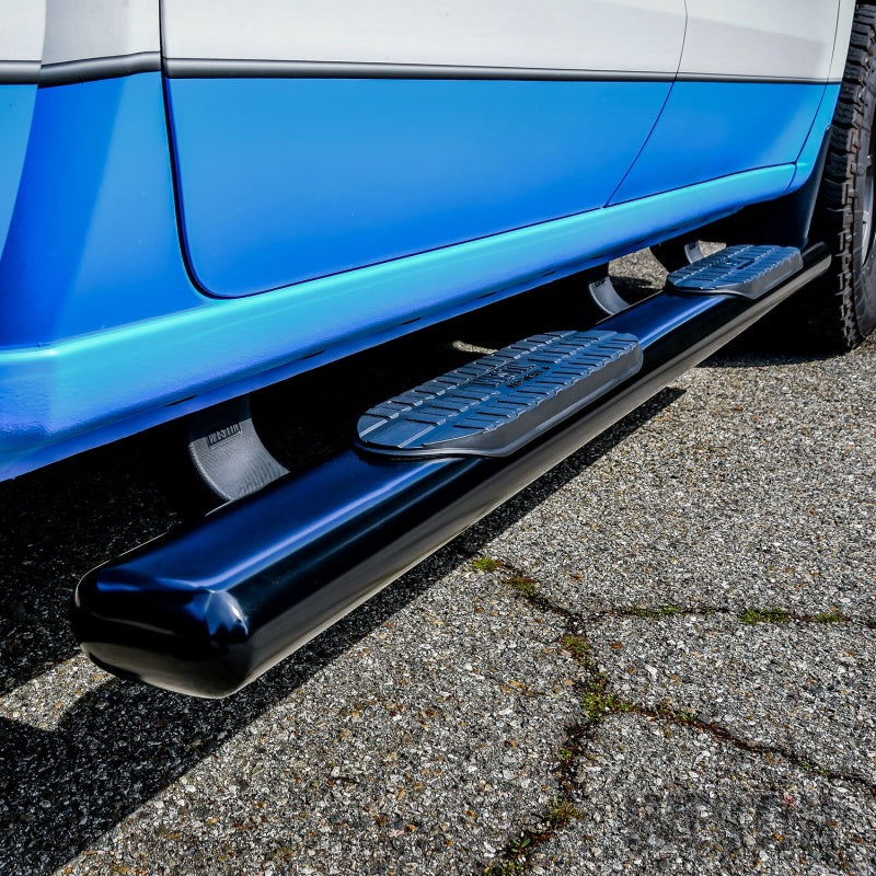 Westin 19-21 Chevrolet Silverado Crew Cab PRO TRAXX 6 Oval Nerf Step Bars - Black - Mammoth Racing -
