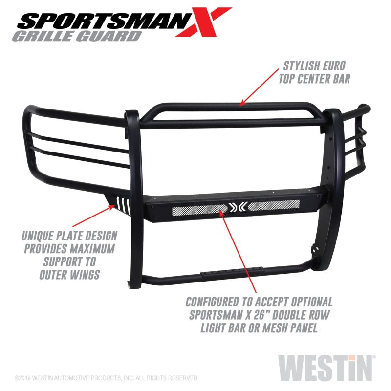 Westin 15-20 Ford F150 Sportsman X Grille Guard - Textured Black - Mammoth Racing -