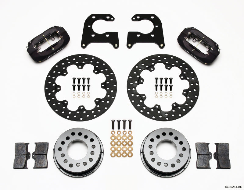 Wilwood Forged Dynalite Rear Drag Kit Drilled Rotor Big Ford 2.36in Offset - Mammoth Racing -