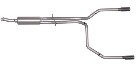 Gibson 98-00 Ford F-150 Base 4.6l 2.5in Cat-Back Dual Split Exhaust - Stainless - Mammoth Racing -