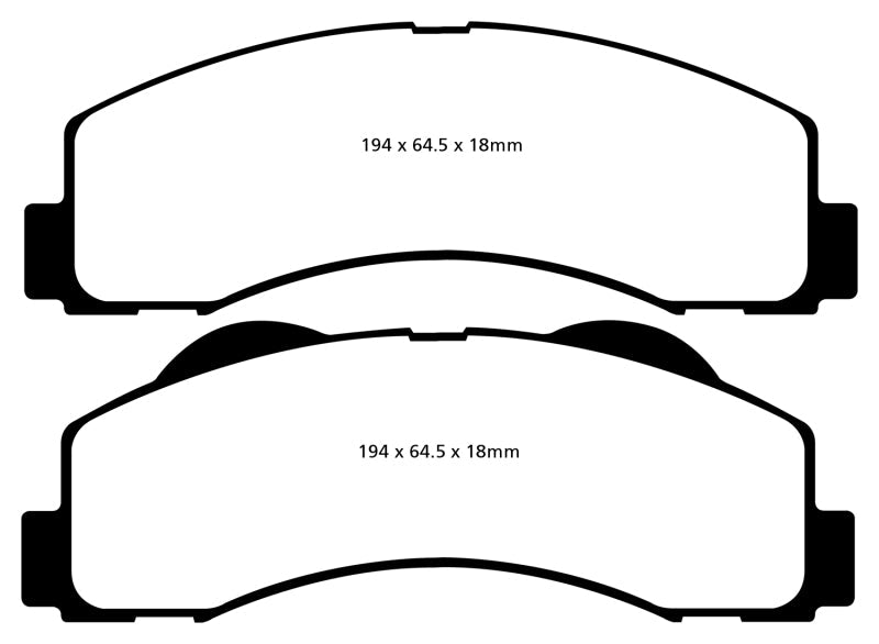 EBC 15+ Ford Expedition 3.5 Twin Turbo 2WD Yellowstuff Front Brake Pads - My Store