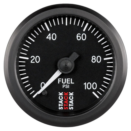 Autometer Stack 52mm 0-100 PSI 1/8in Nptf Male Pro Stepper Motor Fuel Pressure Gauge - Black - My Store