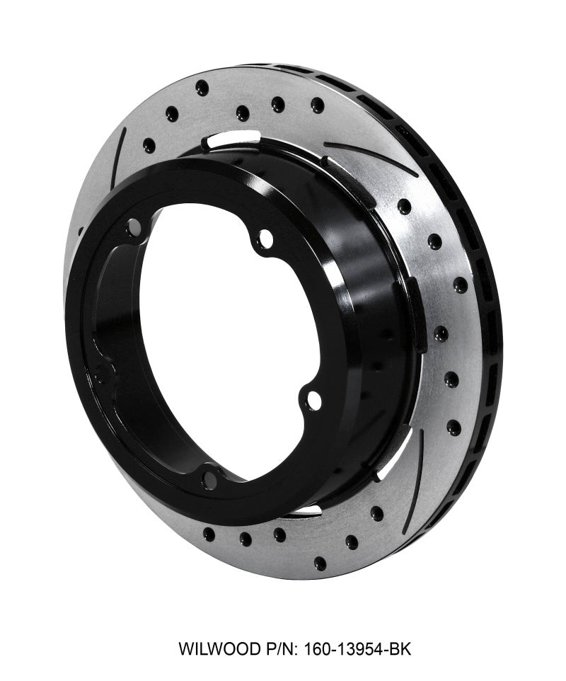 Wilwood Rotor-1.91in Offset-SRP-BLK-Drill-RH 11.00 x .810 - 5 x 5.75in Floater - My Store