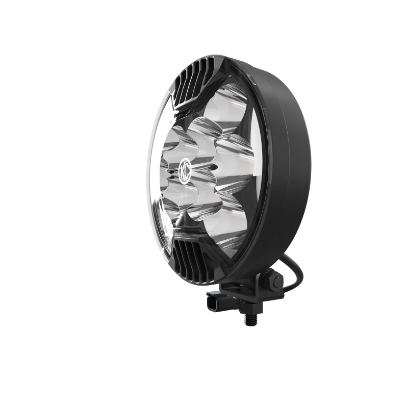 KC HiLiTES SlimLite 6in. LED Light 50w Spot Beam (Single) - Black - Mammoth Racing -