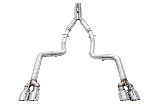 AWE Tuning 2017+ Dodge Challenger 5.7L Track Edition Exhaust - Chrome Silver Quad Tips - Mammoth Racing -