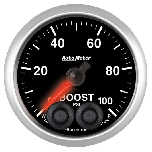 Autometer Elite 52mm 100psi Digital Stepper Motor w/Peak and Warning Boost Gauge - My Store