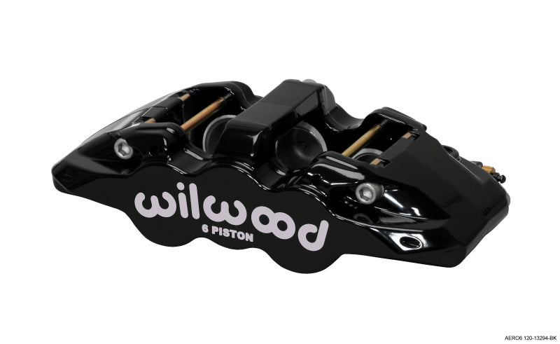 Wilwood Caliper-Aero6-L/H - Black 1.75/1.38/1.38in Pistons 1.25in Disc - Mammoth Racing -