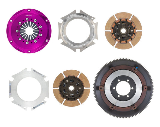 Exedy 1986-1989 Mazda Rx-7 R2 Hyper Twin Cerametallic Clutch Sprung Center Disc Push Type Cove - Mammoth Racing -