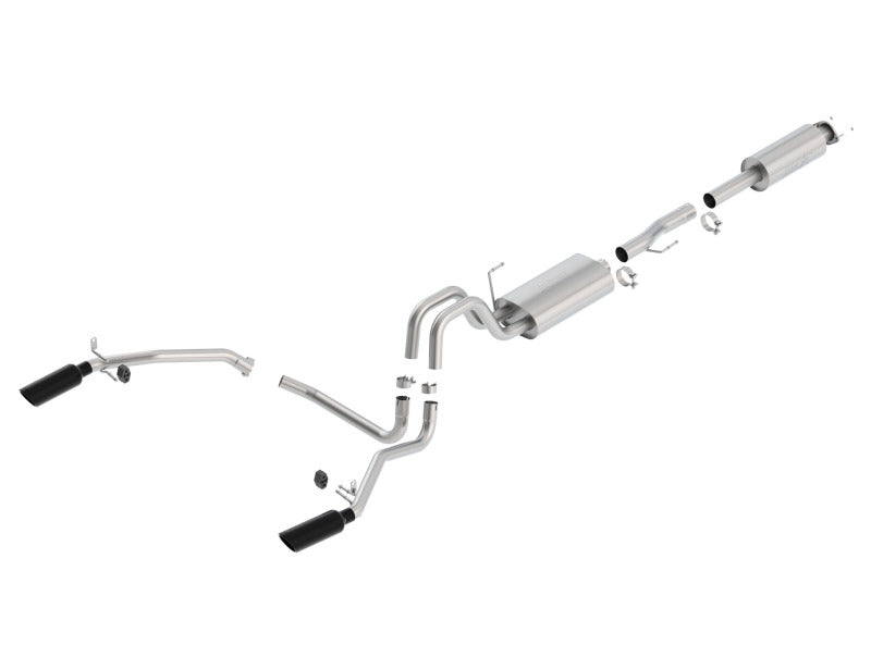 Borla 11-14 Ford F-150 5.0L Stainless Steel S-Type Catback Exhaust - 4in Tips Single Split Rear Exit - My Store
