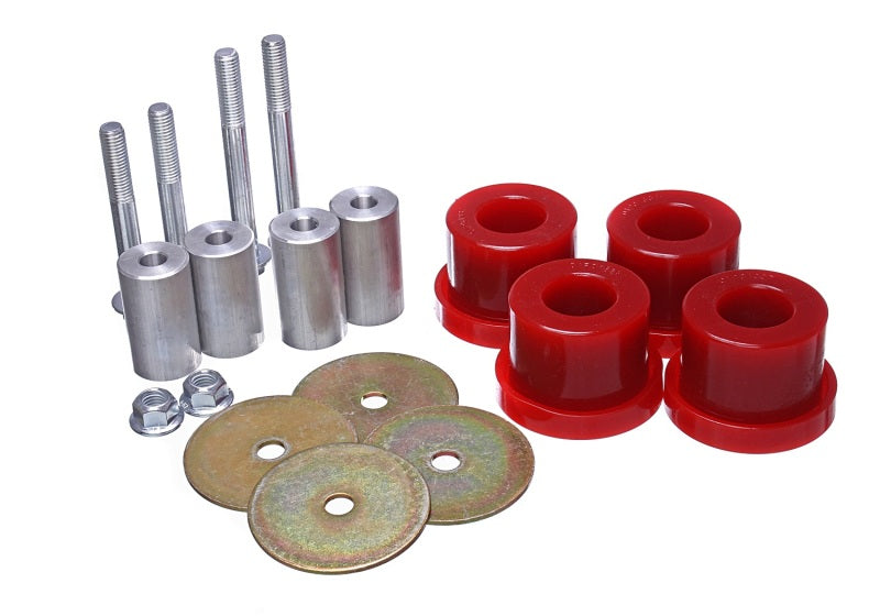 Energy Suspension 2015 Ford Mustang (Exc Cobra) Red Differential Mount Bushing Set - Mammoth Racing -