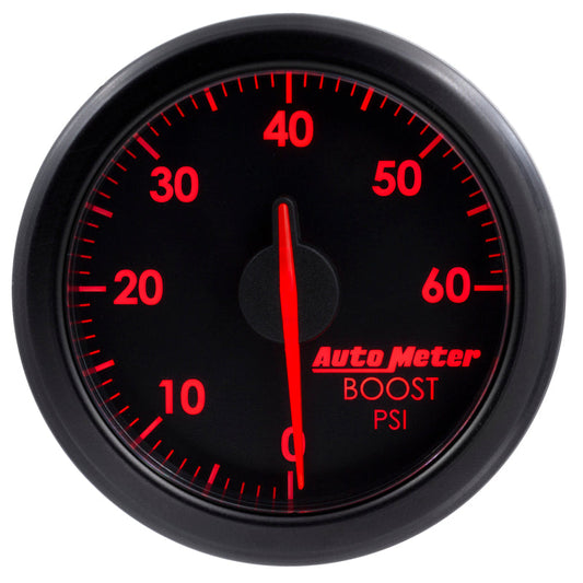 Autometer Airdrive 2-1/6in Boost Gauge 0-60 PSI - Black - My Store