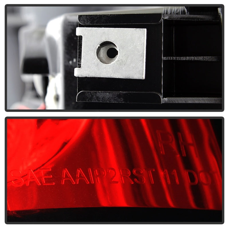 Spyder Chevy Silverado 1500 03-06 (Not Fit Stepside)LED Tail Lights Red Clear ALT-YD-CS03-LED-RC - Mammoth Racing -