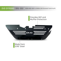 DV8 Offroad 20-22 Jeep Wrangler JL (3.0L Diesel) Rear Diff Skid Plate for Dana 44 - Mammoth Racing -