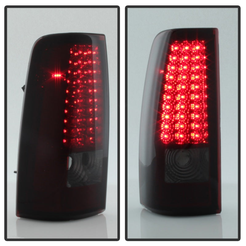 Xtune Chevy Silverado 1500/2500/3500 99-02 LED Tail Lights Red Smoke ALT-ON-CS99-LED-RS - Mammoth Racing -