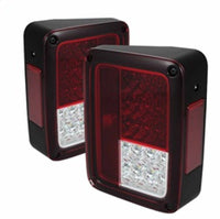 Spyder Jeep Wrangler 07-15 LED Tail Lights Red Clear ALT-YD-JWA07-LED-RC - Mammoth Racing -
