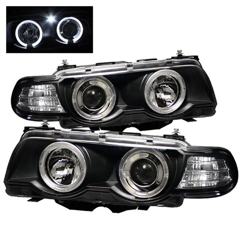 Spyder BMW E38 7-Series 99-01 Projector Headlights 1PC Xenon- LED Halo Blk PRO-YD-BMWE3899-HID-HL-BK - Mammoth Racing -