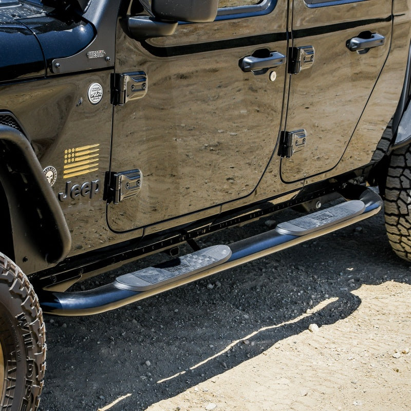 Westin 2020 Jeep Gladiator Platinum 4 Oval Nerf Step Bars - Black - Mammoth Racing -
