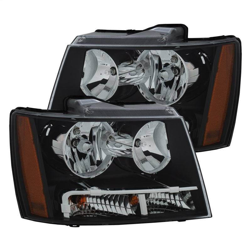 ANZO 2007-2014 Chevrolet Tahoe/Suburban Crystal Headlights Black - My Store