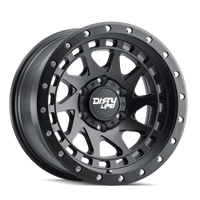 Dirty Life 9311 Enigma Pro 17x9/6x135 BP/-12mm Offset/87.1mm Hub Matte Black Wheel - Beadlock - Mammoth Racing -