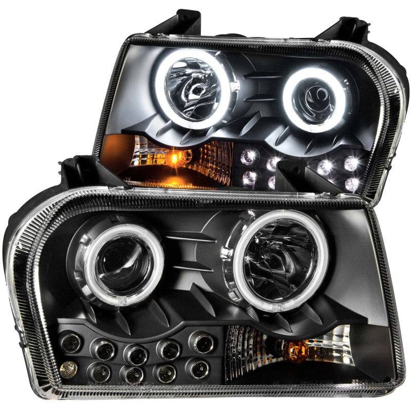 ANZO 2005-2010 Chrysler 300 Projector Headlights w/ Halo Black (Does Not Fit S Models) - My Store